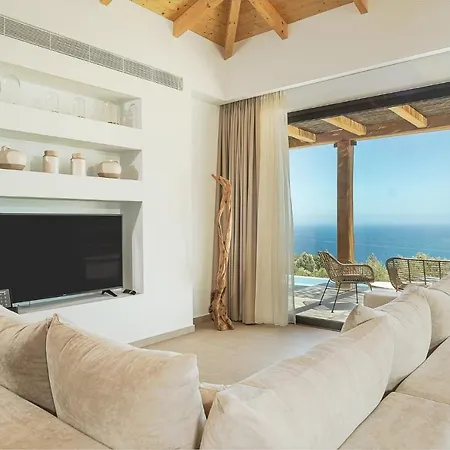 Suolo Di Gioia With Magnificent Sea View And Infinity Pool 18*4m Villa Korithion