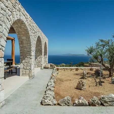 Villa Suolo Di Gioia With Magnificent Sea View And Infinity Pool 18*4m Korithion